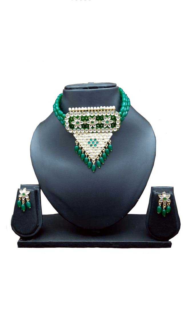 green bridal jewellery