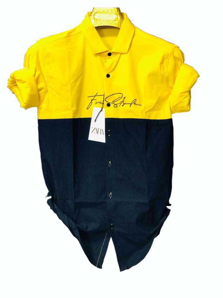 Lycra double shade shirt full sleeves