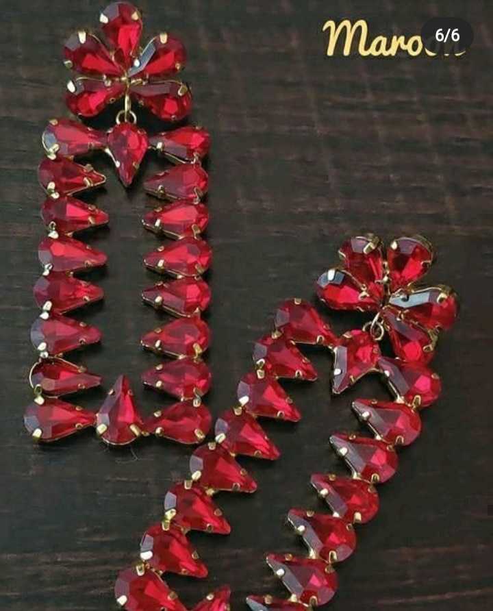 Fancy Earrings and glass